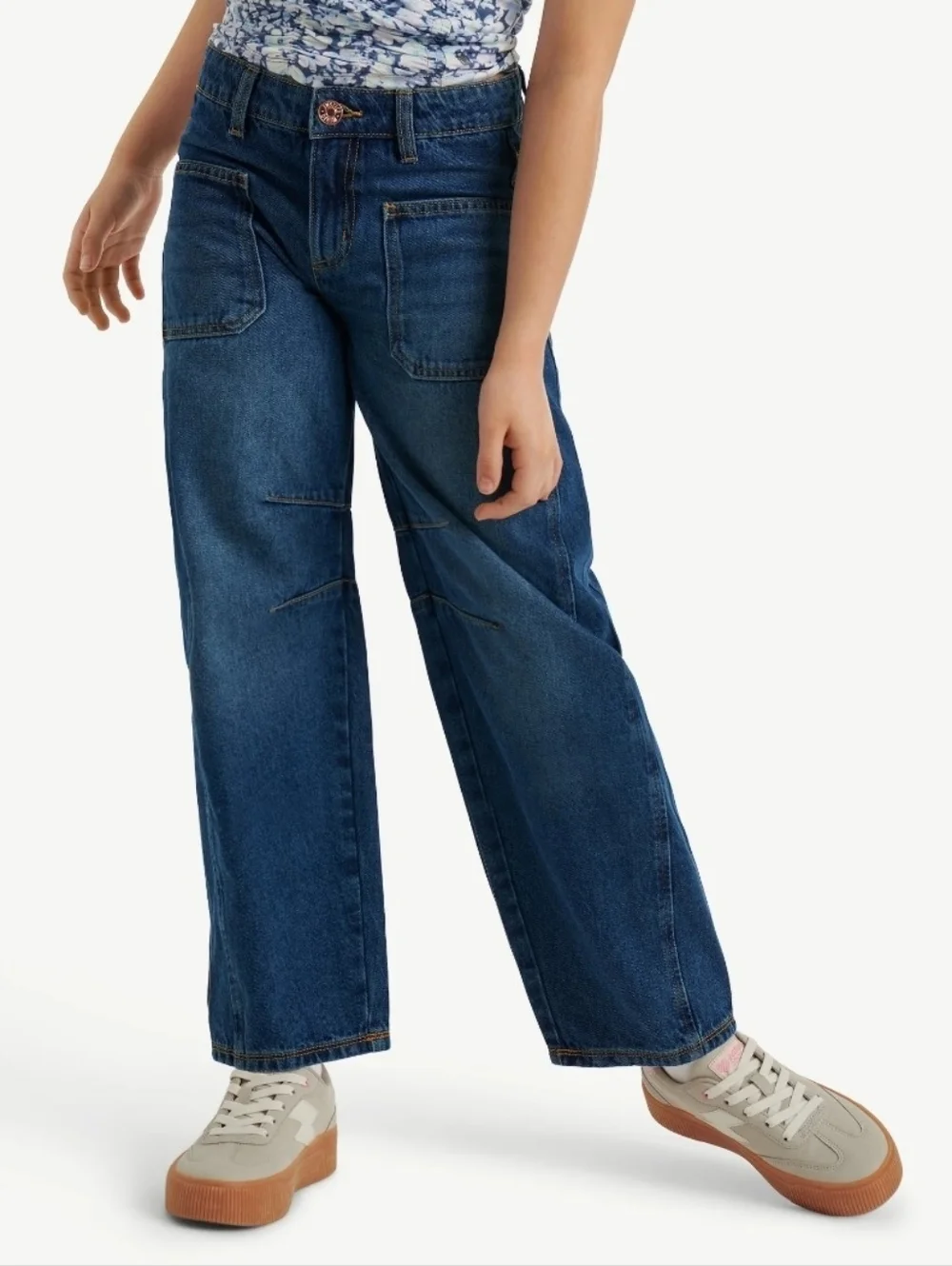 Justice Barrel Jeans Dark Wash Girl's Size 14 Slim NWT